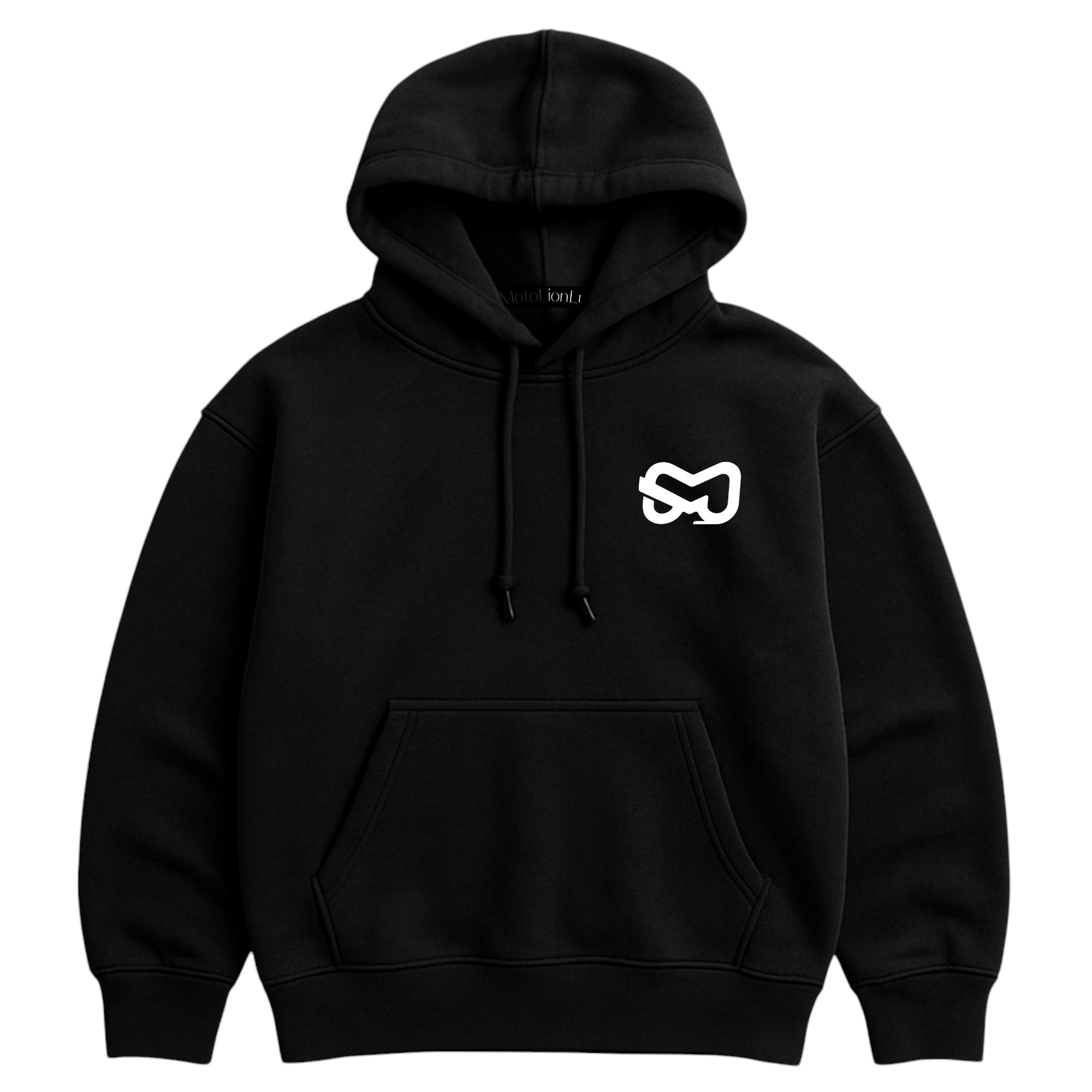 Оверсайз черное худи с капюшоном